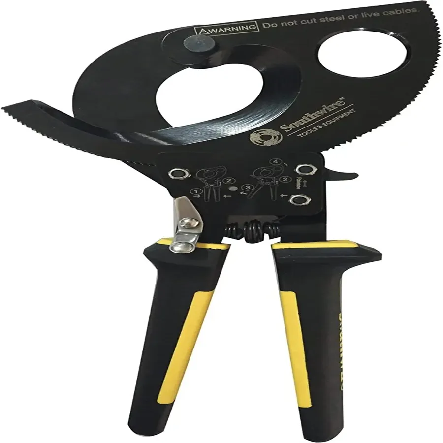 Ratcheting Cable Cutters 750 Cu/1000 Al With Comfort Grip Handles