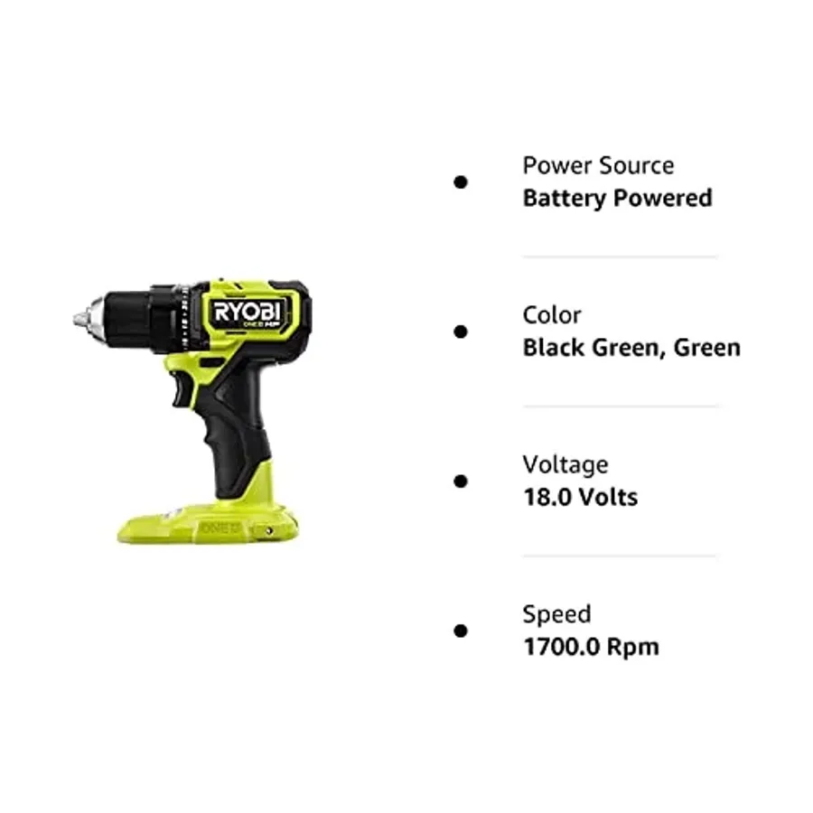 One+ Hp 18v Cordless Compact Brushless 1/2" Drill/driver Psbdd01 (tool Only- Battery And Charger Not Included)